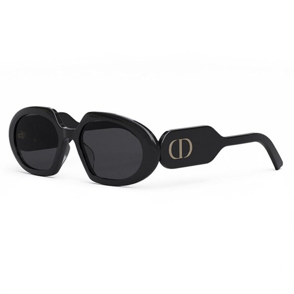 NEW AUTHENTIC DIORBOBBYR2U 10A0 BLACK GREY OVAL WOMEN DIOR SUNGLASSES